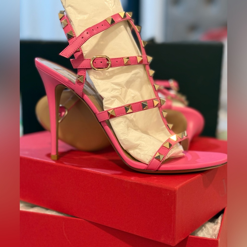 Valentino Garavani Rockstud T-Strap Sandal (Women)
